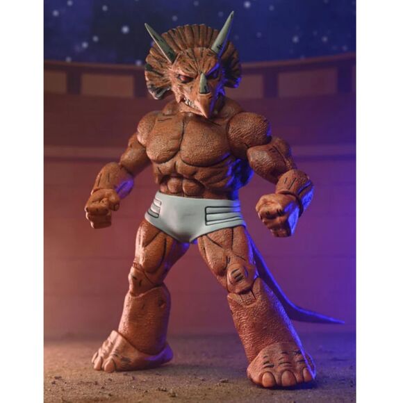 NECA Teenage Mutant Ninja Turtles Triceraton Gladiator Action Figure Collectible - Picture 3 of 9